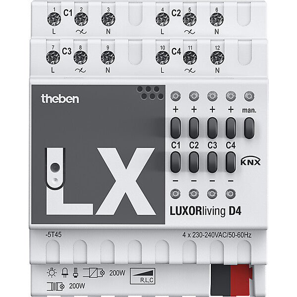 Theben Smart Home-System 4 Kanäle LUXORliving D4